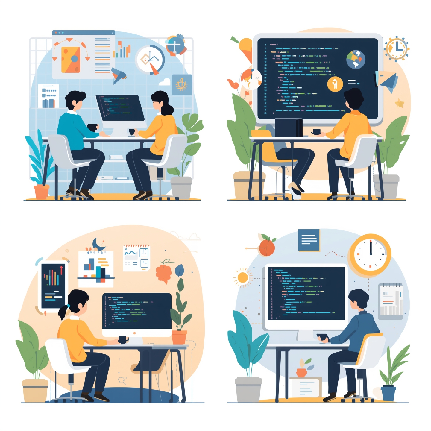 Python students working together